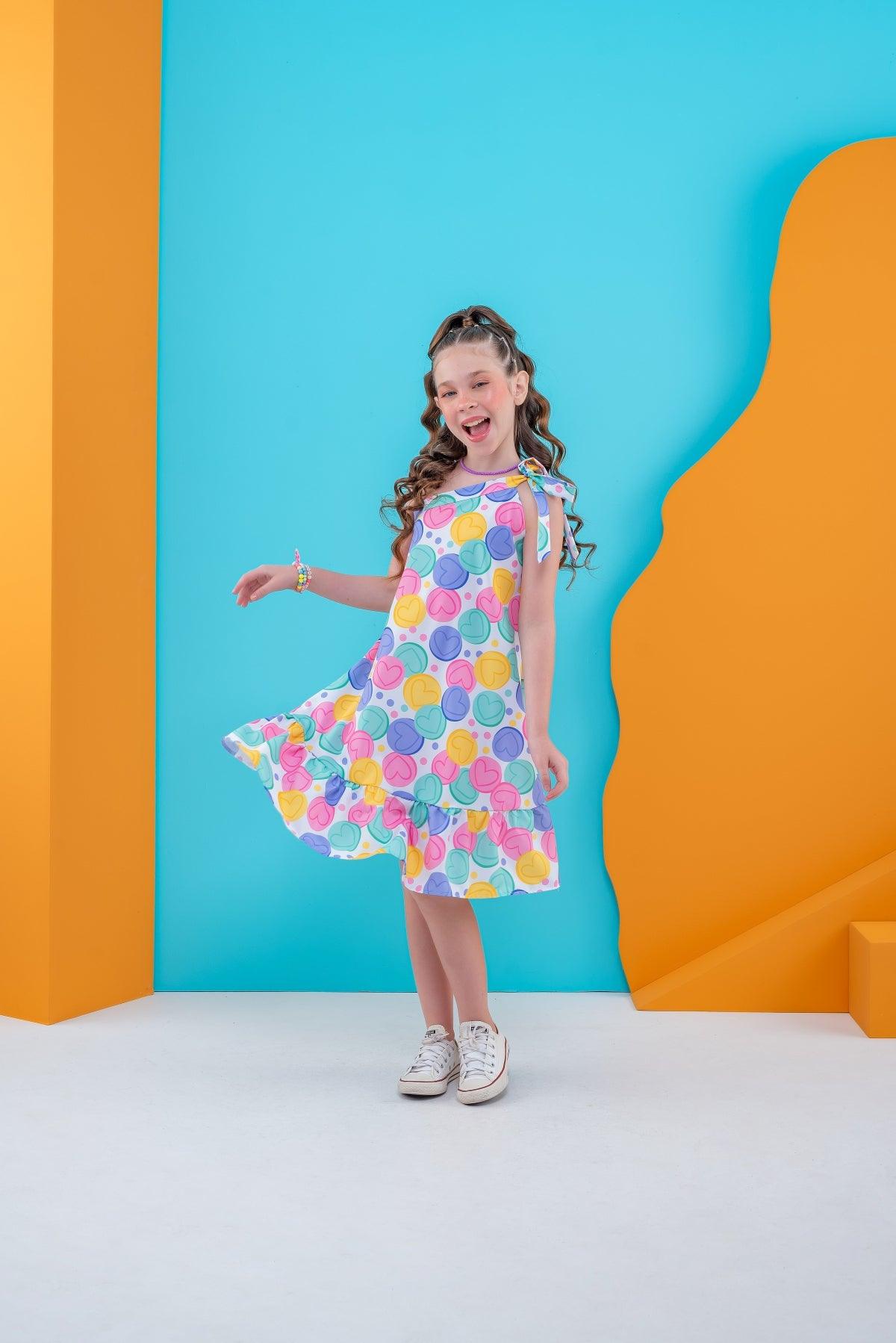 Single Strap Dress for Girls, Ages 4-6 Elegant and Comfortable, Perf Rainbow Kids Colors Single Strap Dress for Girls, Ages 4-6 Elegant and Comfortable, Perf Rainbow Kids Colors