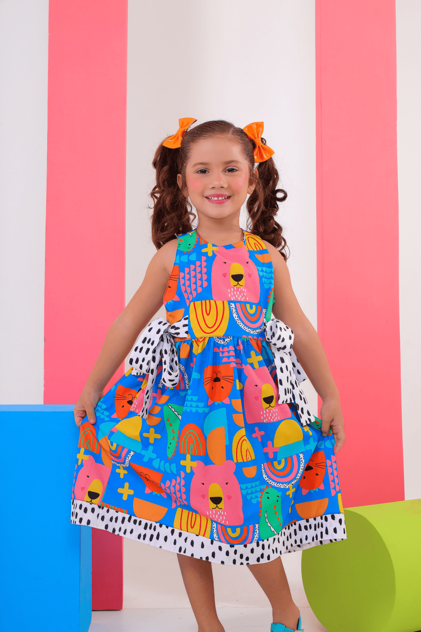 Blue Maria Dress for Girls, Ages 4-8 Elegant and Comfortable, Ideal Rainbow Kids Colors Blue Maria Dress for Girls, Ages 4-8 Elegant and Comfortable, Ideal Rainbow Kids Colors