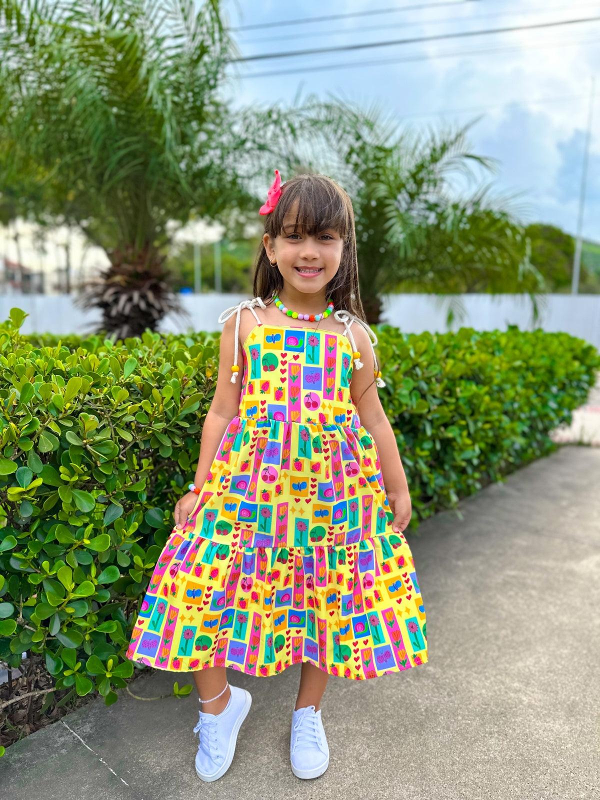 Yellow Beaded Dress for Girls, Ages 4-6 Elegant and Comfortable, Per Rainbow Kids Colors Yellow Beaded Dress for Girls, Ages 4-6 Elegant and Comfortable, Per Rainbow Kids Colors