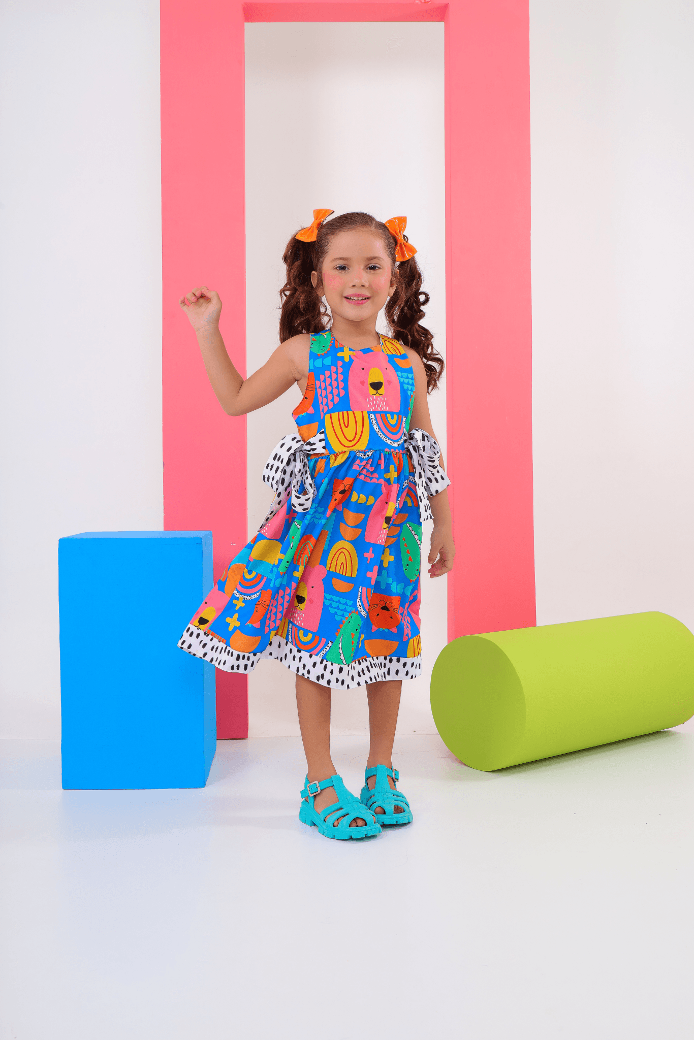 Blue Maria Dress for Girls, Ages 4-8 Elegant and Comfortable, Ideal Rainbow Kids Colors Blue Maria Dress for Girls, Ages 4-8 Elegant and Comfortable, Ideal Rainbow Kids Colors